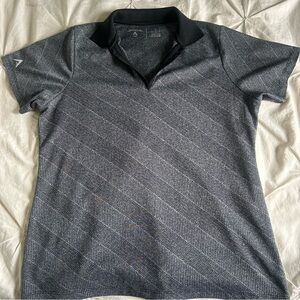 Antigua Womens Large Gray Polo Shirt